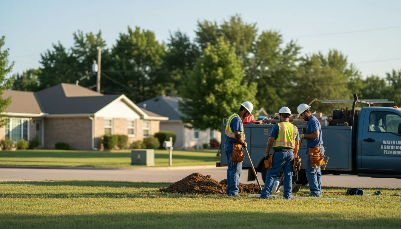 Residential water line and bathroom plumbing service in Barnum, IA